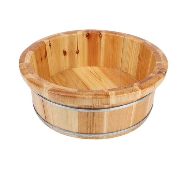 Cubo de madera para baño de pies que elimina el cansancio acumulado y la pesadez al caminar