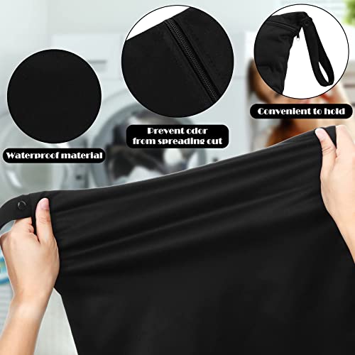2 Pcs Large Travel Laundry Bag Washable Waterproof Wet Dry Bag Large Dirty Clothes Bag Bathing Suit Workout Bag For Gym Clothes Laundry Wet Clothes Swimming Yoga (Solid Black) #TOP2
