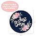 Baby Monthly Stickers - Set of 24 - Floral Baby Girl Milestone Stickers - Perfect for Newborn Girls - Month to Month Milestones -Pink Navy & Teal Floral Design (Set of 24)