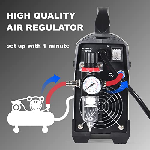 Flaring Plasma Cutter Equipment 50 Amp 220V Igbt 1/2'' Clean Cut Cut50 Max 3/5‘’ Cut High Frequency Inverter Plasma Cutting Machine For Car Frame,Carbon Steel,Stainless Steel,Thin Copper,Aluminum #TOP2