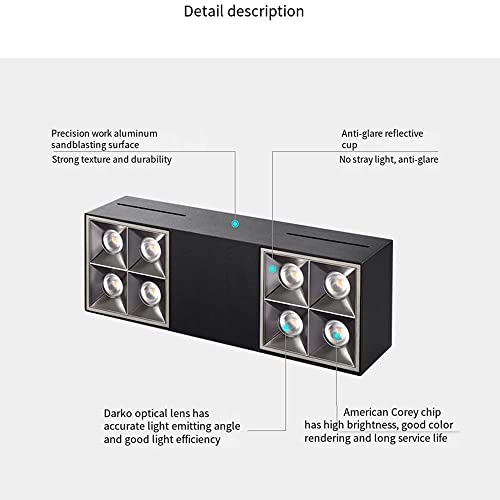 Smart spots LED dimmable 40W avec télécommande et angle de faisceau 90