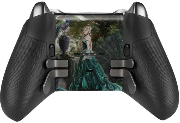 Skinit Decal Gaming Skin Compatible with Xbox Elite Wireless Controller Series 2 - Officially Licensed Nene Thomas Woman with Peacocks by Nene Thomas Design