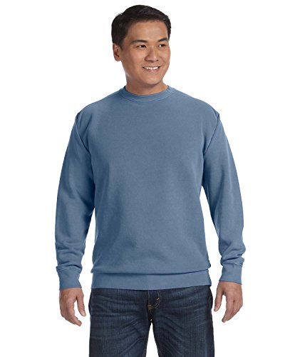 トップス COMOLI GARMENT DYED SWEAT CREW NECK 1566_denim_v1.png