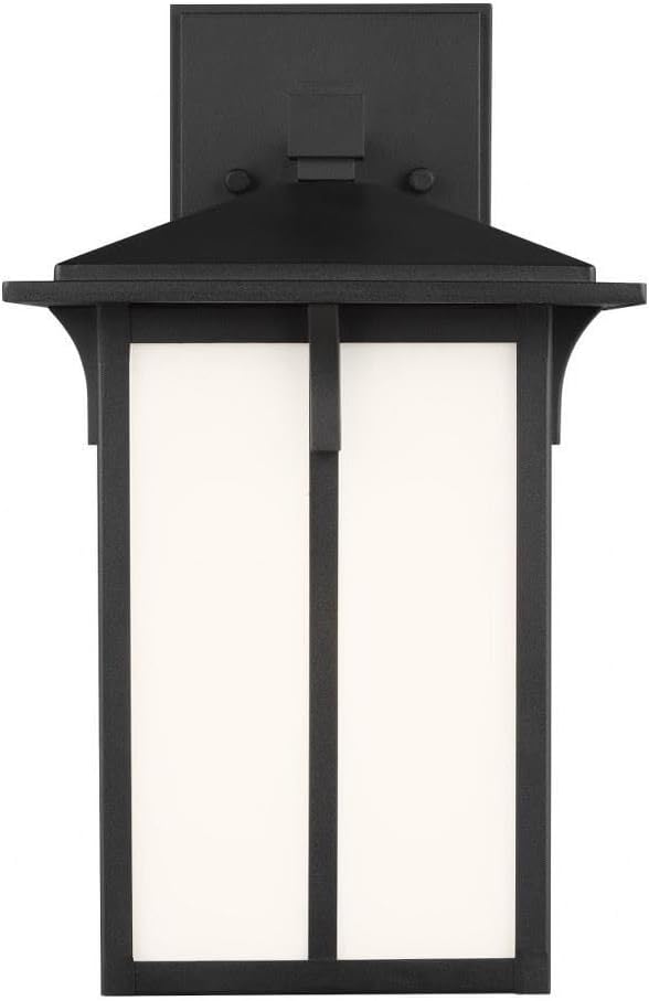 Generation Lighting 8552701-12 1-Light Tomek Traditional Outdoor Wall Lamp Black 8552701-12, Wall Lamp for Outdoor Decor, Wall Light Fixture Uses Standard or LED Light Bulb