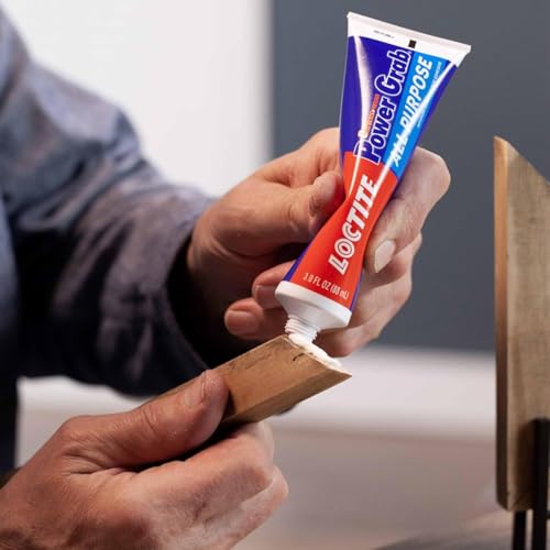 Image of Loctite Power Grab Express Construction Adhesive, ultimate strength, 0 second grab, high tack adhesive, No-nails and screws, no clamping, DIY no mixing, metal, tiles, wood, concrete,177ml x pack of 3