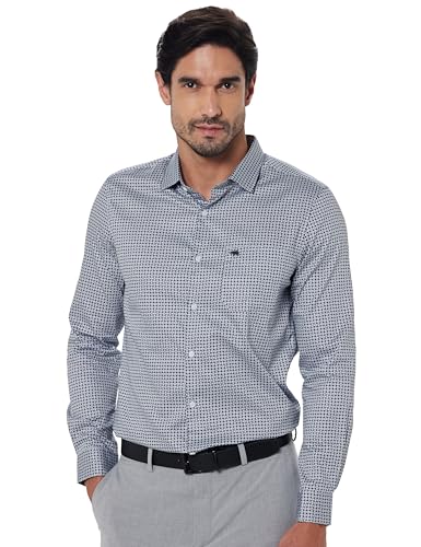 Image of THE BEAR HOUSE Men's Cotton Solid Tailored Fit Formal Shirt