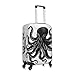 QSMBNET Travel Luggage Cover Classic Black Octopus Spandex Suitcase Protector Washable Baggage Covers Fashion Elastic Scratch-Resistant Luggage Cover Protector Fits 18-32 Inch Luggage