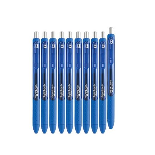 Paper Mate Inkjoy Gel Retractable Gel Ink Pens, Pack of 10 (Blue, Medium Point)