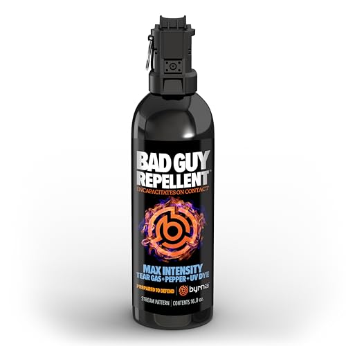 Byrna BGR Pepper Spray Maximum Stopping Power | Attacker Tracker UV Marking DYE Technology | Military Strength Self-Defense Stream Spray (30 Foot Range) - 1 LB (BGR MAX) - Thumbnail 2