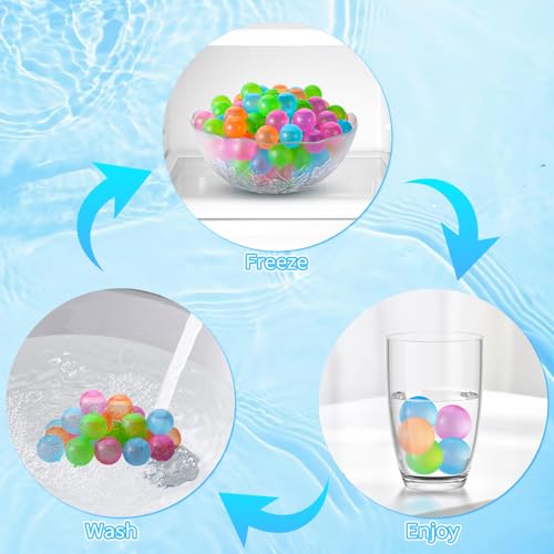 VOGVOG Reusable Ice Cubes for Drinks,Refreezable Multicolor Round, 380 Pack by VOGVOG - Used condition - Image 5