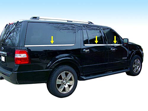 MaxMate Made in USA! Compatible with 2007-2017 Ford Expedition EL Longer W/Keypad Cutout 6PC Window Sill Overlay