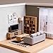 CHAMBERY 1:12 Scale Miniature TV with Remote Dollhouse Accessories Decoration