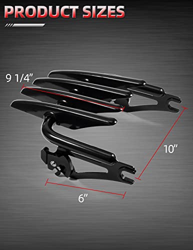 Amazicha Detachable Luggage Rack Quick Release Compatible For Harley Davidson Touring Street Glide,Electra Glide,Road Glide,Road King 2009-2023 (Gloss Black) #TOP1
