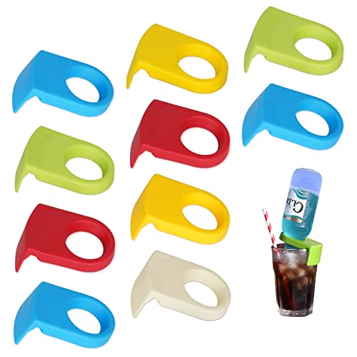 Ozzptuu ABS Drink Clips Bottle Buckle Holders Beer Cocktail Snap for Schooner & Goblet Glasses (Random Color) (10pcs)