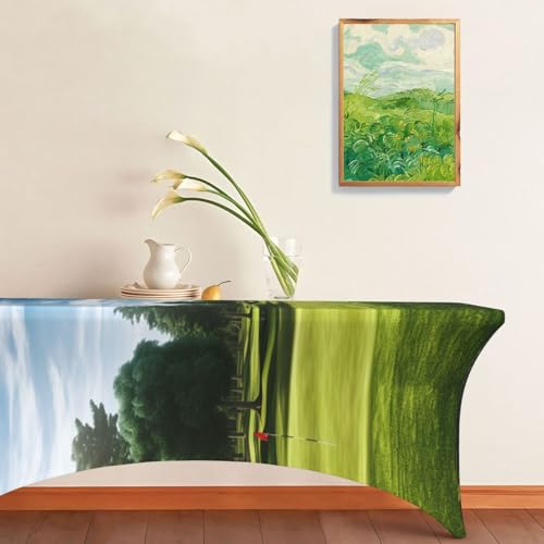 Nappe de pelouse de golf ajustée pour table rectangulaire sans plis - 8
