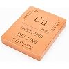 One Pound .999 Fine Copper Bar, Periodic Table Element Design, Polished Finish Pure Copper Ingot Paperweight
