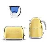 Smeg KLF03GOUK 1.7Ltr - 3kw Kettle and TSF01GOUK 2 Slice Toaster Set in Special...