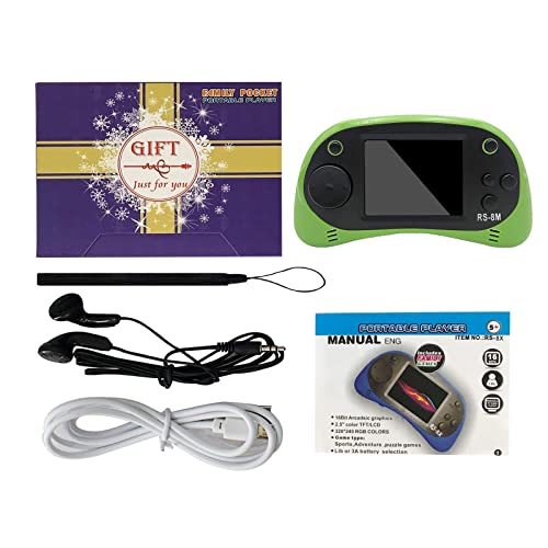 E-MODS GAMING Kids Handheld Games 16 Bit Retro Video Games Console with 220 HD Electronic Games - 2.5\'\' LCD Portable Travel Games Entertainment Gifts for Boys Girls Ages 4-12 (Lime Green) - Thumbnail 5