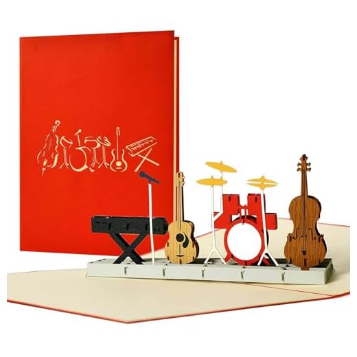 Diese-Klappkarten Biglietto di compleanno per musicisti e amanti della musica, originale, H16