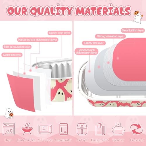 Tioncy 100 Pcs Mini Loaf Pans with Lids Spoons, Ghost by Tioncy - Used condition - Image 3