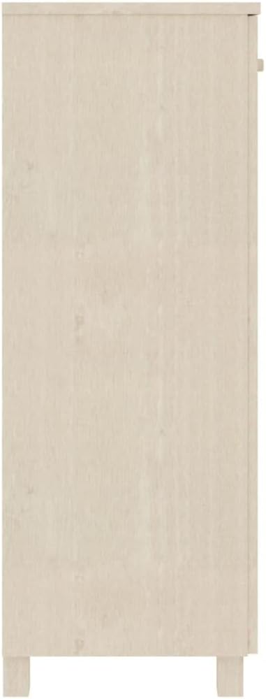 vidaXL Shoe Cabinet Honey Brown Solid Pine Wood, MDF 33.5x15.7x42.5 in