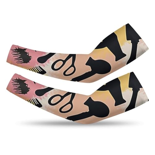 SVEFDOC Comfortable Barber And Hairdresser Tools Men Women Sunblock Arm Sleeves for Driving Golf Construction Work, Anti-Slip Sun Protection Sleeves