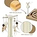 PEEKAB Cat Scratching Post Sisal Scratch Posts for Indoor Cats and Kittens,with Tracking Ball Interactive Toys and Hanging Balls 25 Inches Beige