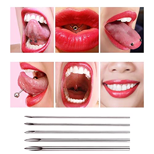 ccHuDE 10 Pcs Stainless Steel Mixed Body Piercing Needles 12G 14G 16G 18G 20G Piercing Needles with Individual Packages for Ear Nose Navel