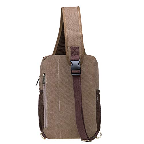 KAUKKO Canvas Messenger Bag Cross Body Shoulder Sling Backpack Travel Hiking Chest Bag4