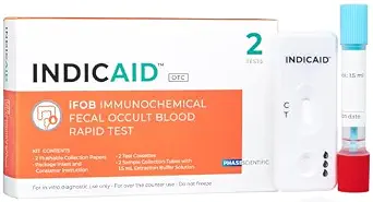 INDICAID iFOB Immunochemical Fecal Occult Blood Screening 2 Pack