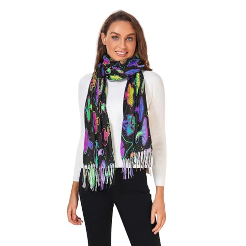 Women's Scarf Pashmina Feel Shawls Wraps Fall Winter Warm Large Scarves Fashion Tassel Long Scarf3