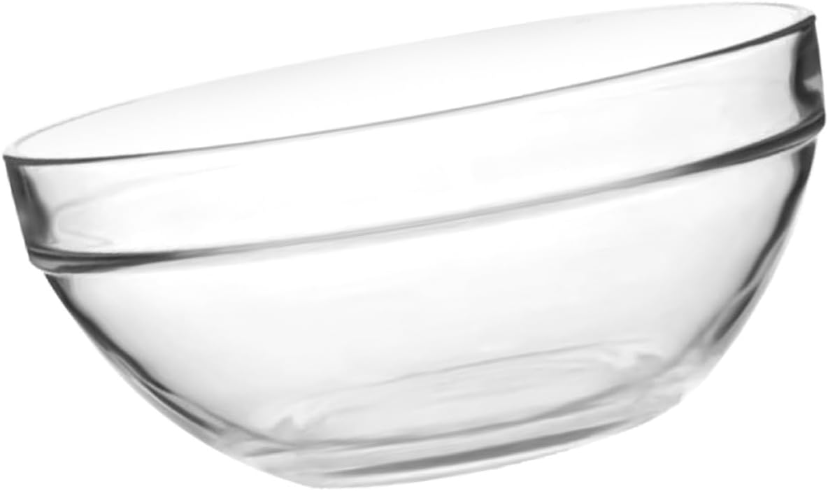 Glass Mixing Bowls Set 2pcs 20cm Prep Bowls for Dumpling Filling and Meat Mixing for Food Preparation