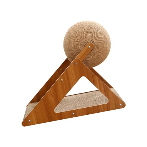 Generic Arranhador de gato, cama de papelão com brinquedo de bola e design de texturas de arranhões