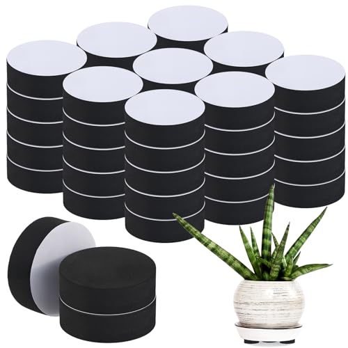 Meng Jiaran 50 PCS Plant Pot Feet, Invisible Feet for Garden Pots, Non-Slip with Strong Self Adhesive Pads for Indoor and Outdoor Plant, Table and Chair Legs and Other Furniture