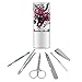 Justice League Red and Black Characters Stainless Steel Manicure Pedicure Grooming Beauty Care Travel Kit