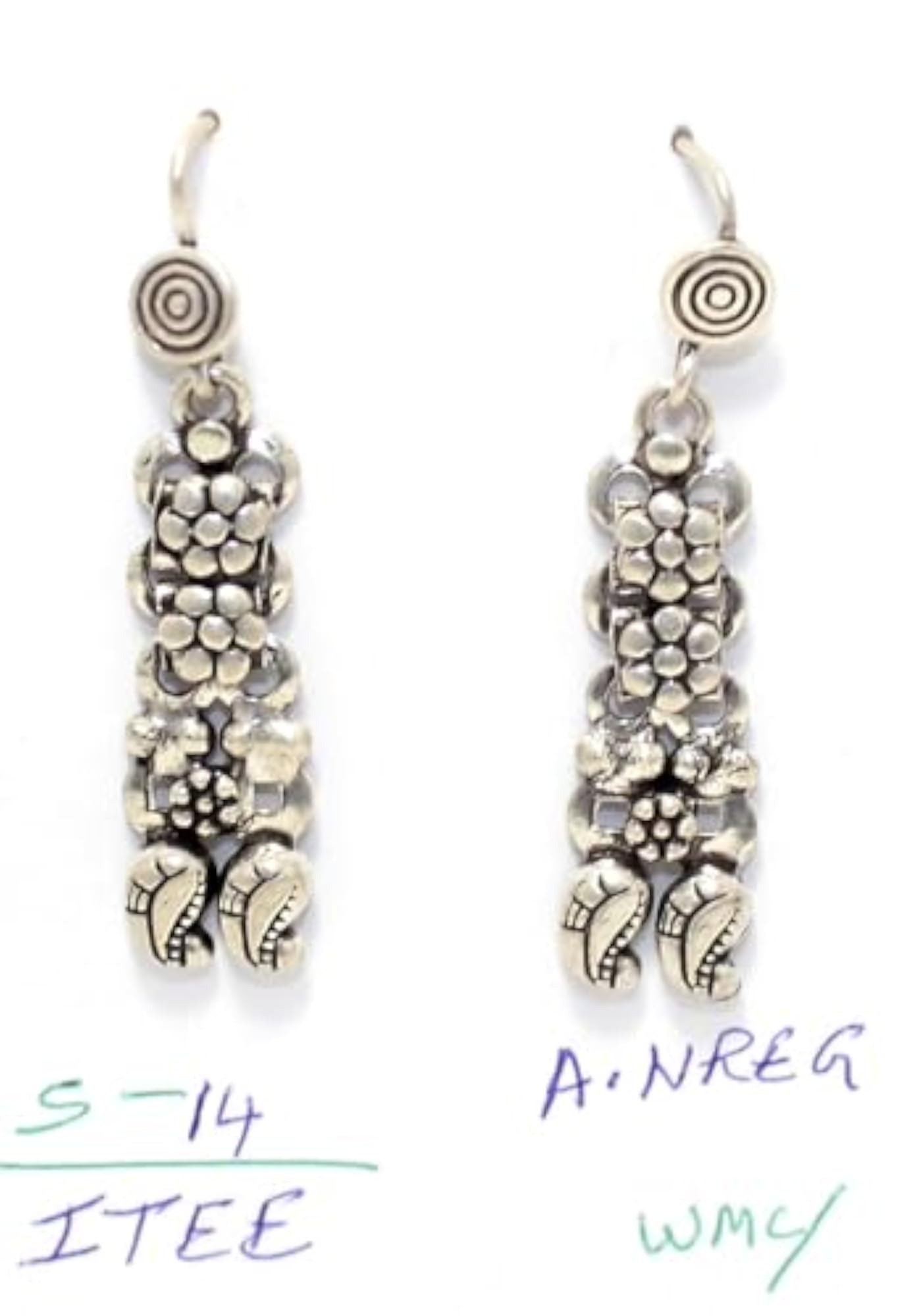 Women's Handmade 925 Sterling Silver Dangle Earrings, Traditional Gift