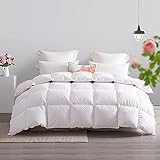  Amazon Brand - Umi Daunendecke 260x220cm Rose duftete Daunendecke mit Gänsedaunen mit Außenhülle aus 100% Baumwolle (Weiß,4 Jahreszeiten)