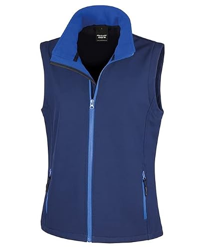Result Core R232F Ladies Printable Softshell Bodywarmer - Navy/Royal - 2XL