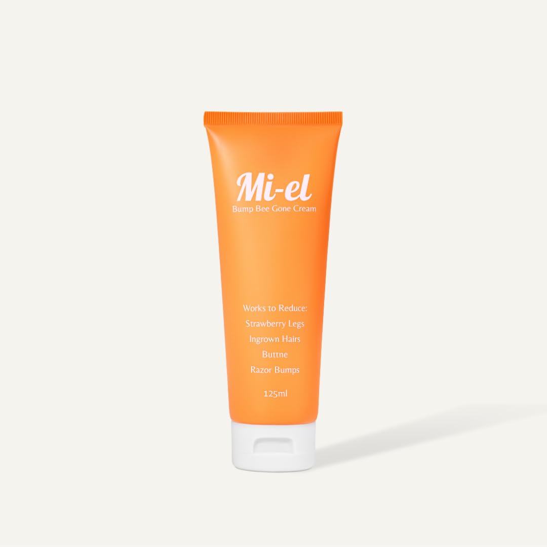 Mi-el Bump Bee Gone Cream, 4.2 fl oz, Reduces Strawberry Legs, Ingrown Hairs, Buttne, Razor Bumps, Keratosis Pilaris