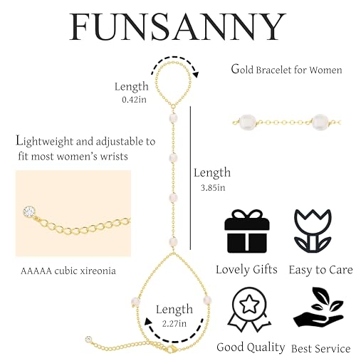 Bracelet for Women - Dainty Stack Bracelets Trendy Adjustable 14K Gold Plated Thin Paperclip Bead Box Satellite Figaro Cuban Link Chain Bracelet Set for Women Waterproof Jewelry Gift
