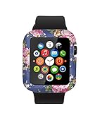 Iwatch Case 38mm,Apple Watch Sport Edition Cover Elegant Beautiful Luxury Purple Flowers Design Series 1 Series 2