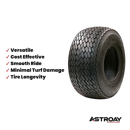 Astroay Lg03 18 X 8.5-8 Golf Cart Tire - 4 Ply Construction | Block Pattern Turf Tread | Superior Grip & Grass Protection | Ideal For Low-Intensity Applications #TOP2