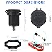 12V USB Quick Charge 3.0 Port & PD USB C Car Charger Socket, 12V USB Outlet with wire for Car Marine Boat Motorcycle RV Truck