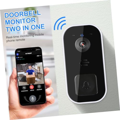 DOITOOL 5 Peças Campainha Visual Campainha Da Porta De Casa Wi-Fi Campainha De Vídeo Com Fio Campain