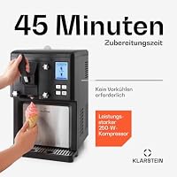 Klarstein Sweet Sundae Softeismaschine – selbstkühlender Kompressor, ohne Vorgefrieren, 1,5 l, Kühlhaltefunktion, digitaler Timer, schwarz – Ansicht 3
