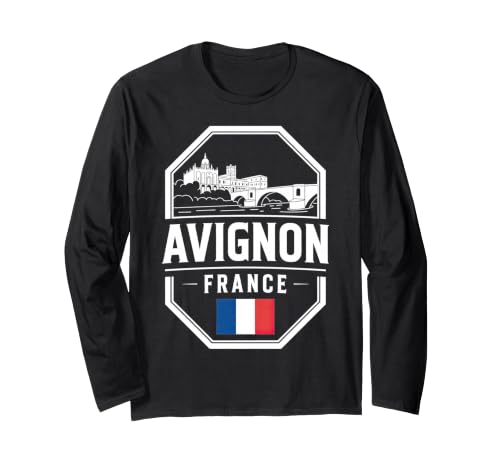 Badge Souvenir de Voyage Avignon France Bouclier Manche Longue