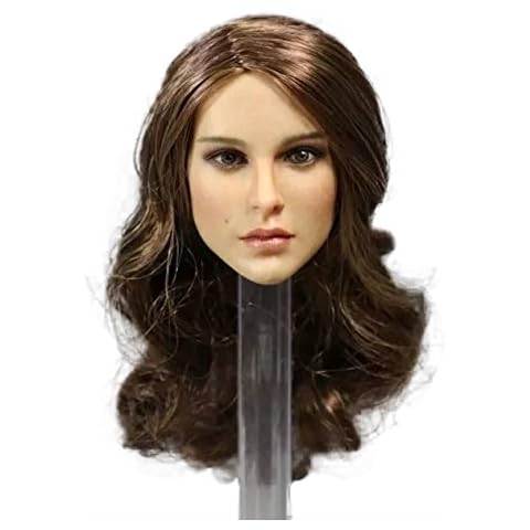 Phicen 1/6 Scale Head Sculpt with Brown Hair for 12" Female Body Cover