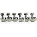 Kluson Revolution H-Mount 6L Non-Collared, Non-Locking Tuners, Staggered Posts, CHROME