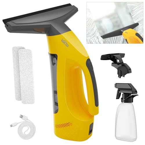 All-in-One Electric Window Vacuum Squeegee Set, Streak-Free Cordless Window Cleaner Tool with Extra Sprayer, Glass Cleaner Tool for Windows, Mirrors &