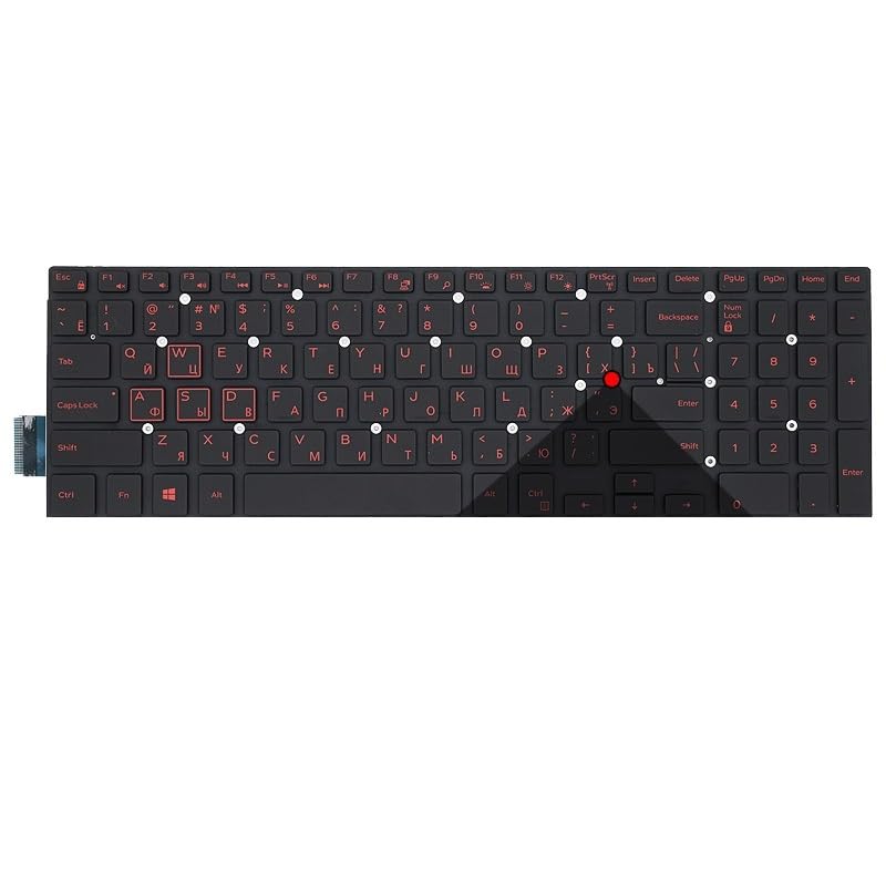 Clavier américain pour Inspiron 15-7000 rétroéclairé rouge